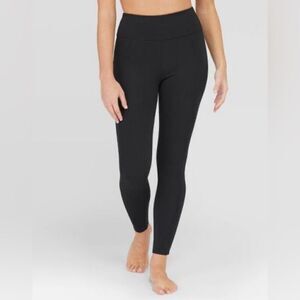 Assets by Spanx Women’s Black Ponte Full Length Pull-On Shaping Leggings Small